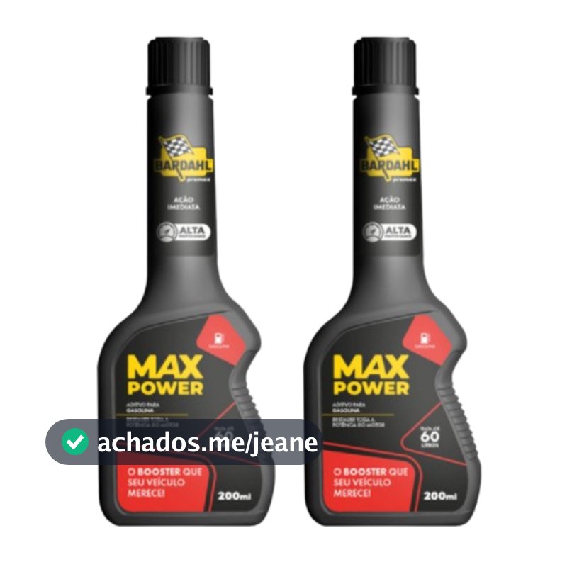 Kit 2 Aditivo Combustível Gasolin Bardahl Max Power Octane Booster 200ml