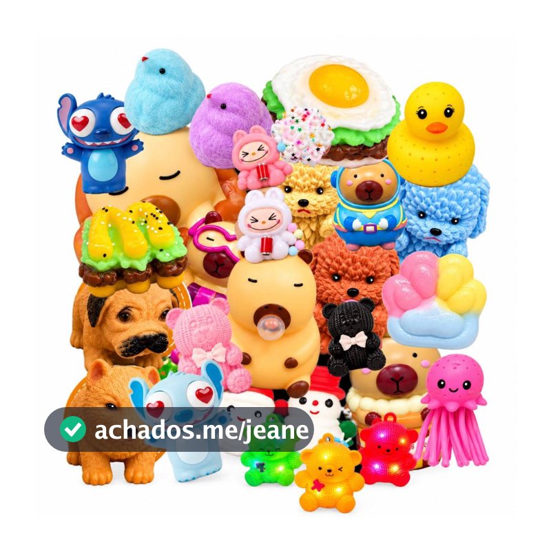 Brinquedos Squishy de Apertar Sensorial Antiestressei Stitch Bichinho Capivara Pintinho Bolacha Oreo Fidget Toy