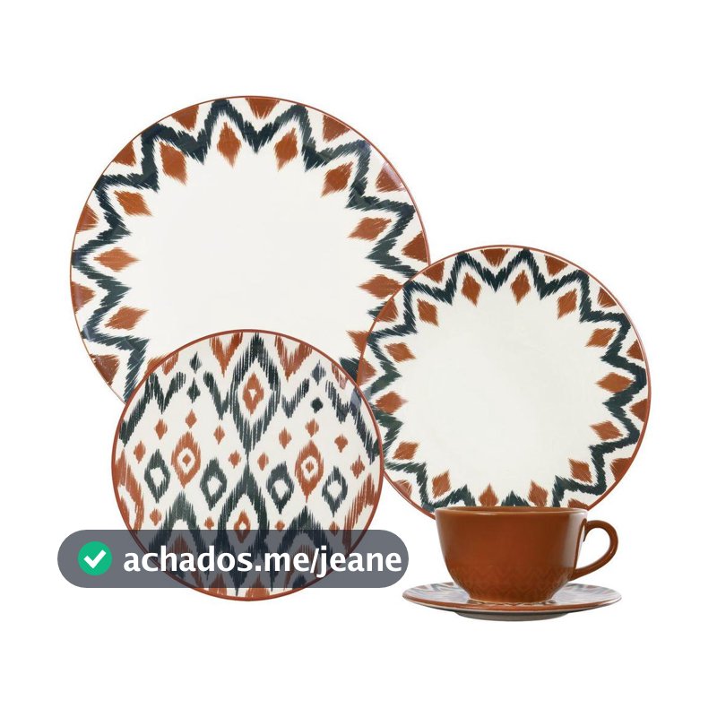Aparelho de Jantar 20 peças Oxford Unni Boho