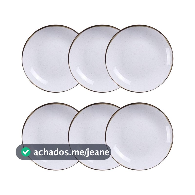 Conjunto 6 Pratos Fundos 21cm Canyon Porcelana Tramontina
