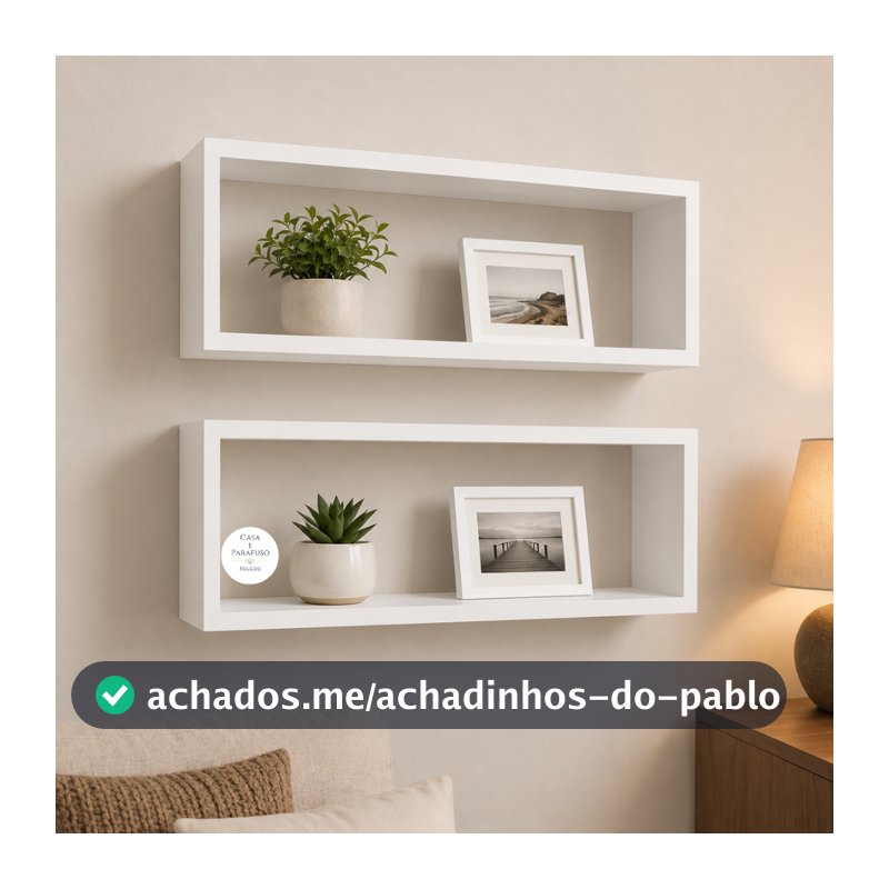 Kit 02 Nichos 50X25cm Sala, Quarto, Decoração, Banheiro (47)
