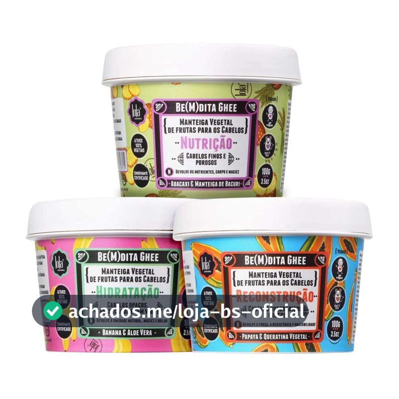 Kit Lola Cosmetics Cronograma Capilar Be(m) dita Ghee 3x100g