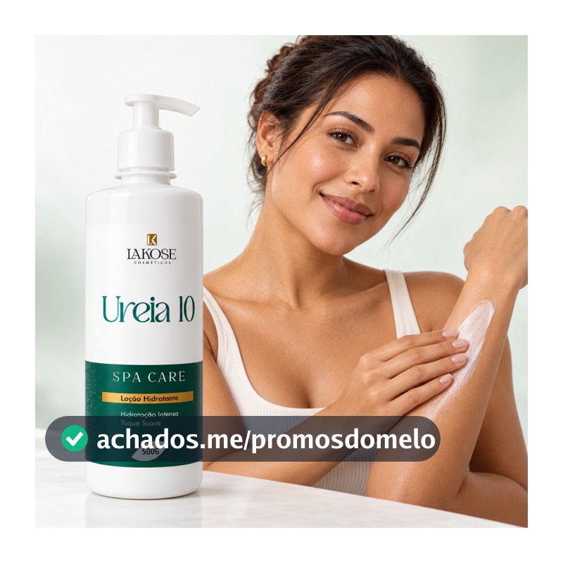 Loção Hidratante Corporal Lakose Ureia 10% com Glicerol para Pele Seca Hidratação Intensa Maciez e Perfume
