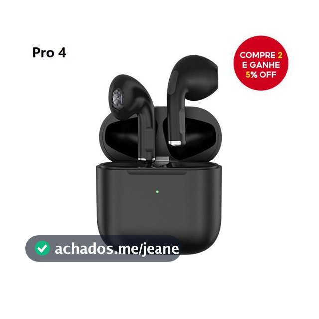 Pro4 Fones De Ouvido Sem Fio Bluetooth Toque Inteligente Redução Ruído Com Microfone Alta Fidelidade Som Estéreo