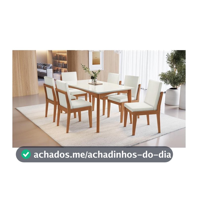 Mesa de Jantar Retangular Monalisa com 160 cm de Largura Nesher