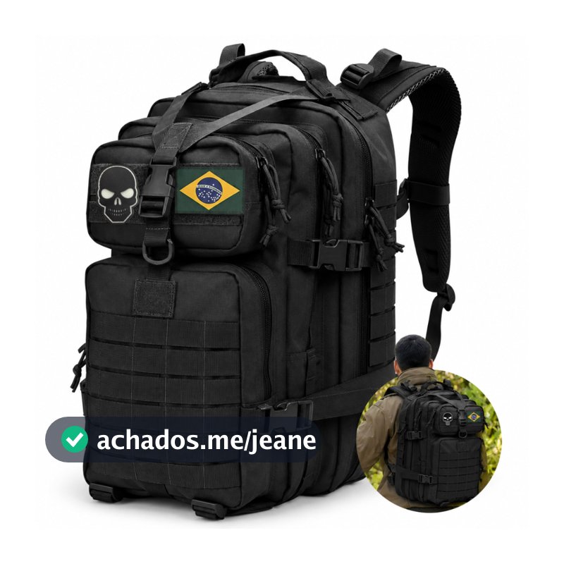 Mochila Tática 50 Litros Reforçada Impermeável Masculina Grande Camping