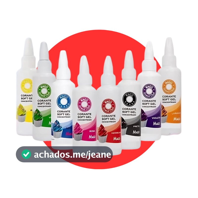 Kit 10 Unidades Corante Alimentício Mago Soft Gel 15g
