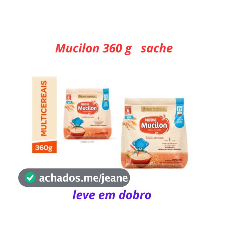 Kit  2 Sache  Mucilon  Multi Cereais  720 g