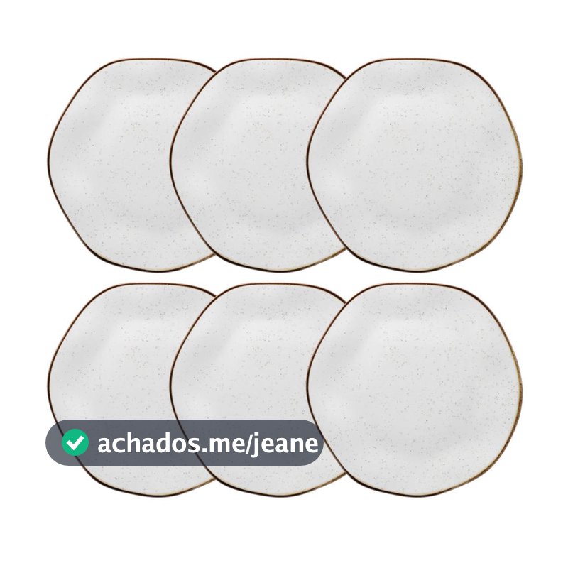 Conjunto de 6 Pratos Rasos 27,5cm Ryo Maresia