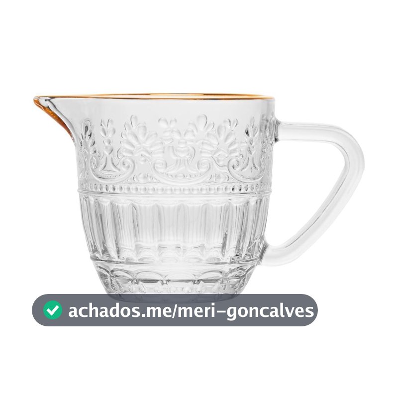 Leiteira Mauve com Fio de Ouro 230ml Cristal - Wolff