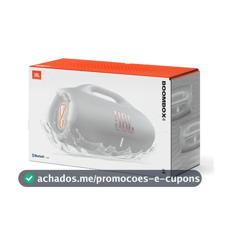 Caixa de Som JBL Boombox 4, Auracast, IP68, Bluetooth Branca
