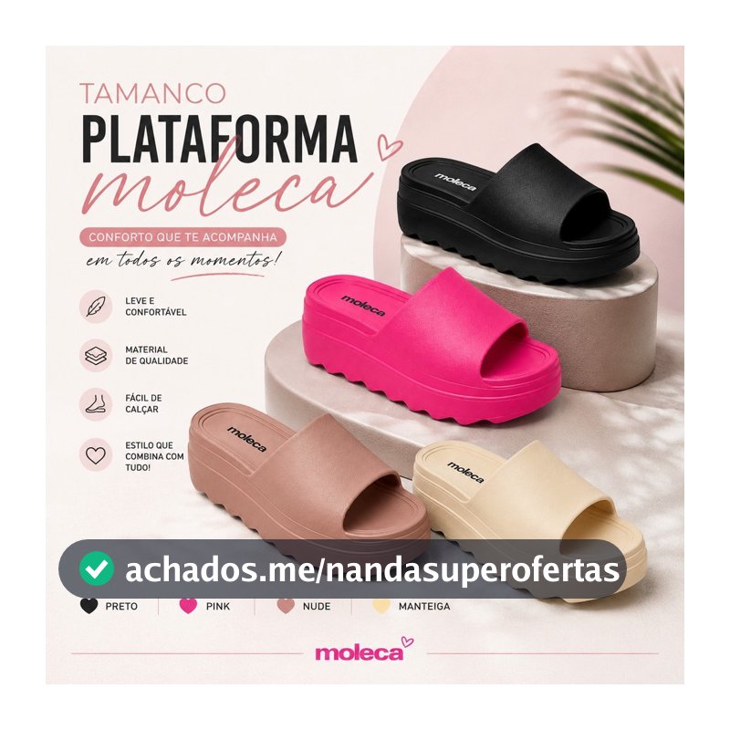 Slide Plataforma Moleca Feminino Elegante e Moderno 5589.100