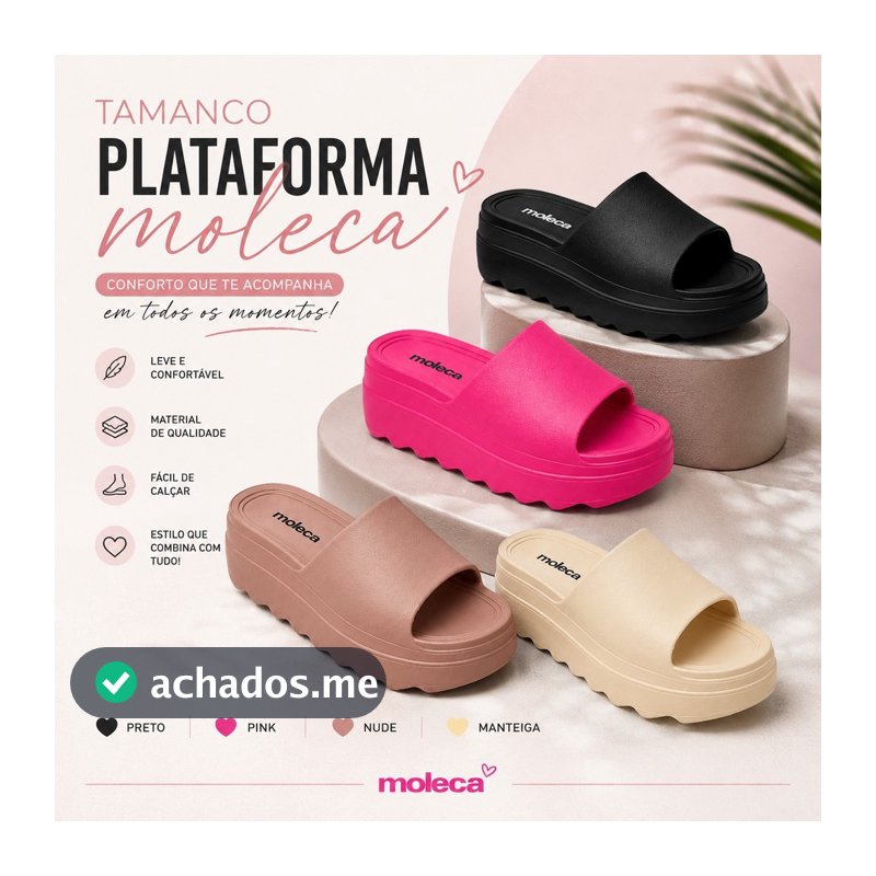 Slide Plataforma Moleca Feminino Elegante e Moderno 5589.100