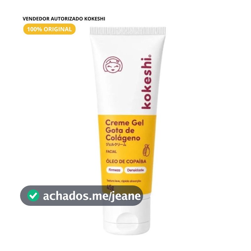 Creme Gel Facial Gota de Colágeno Kokeshi 45G