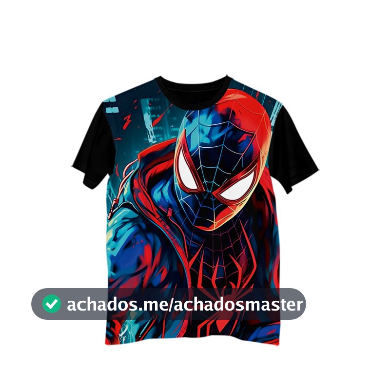Pt Camisa Camiseta Spiderman Miles Morales Web Swi