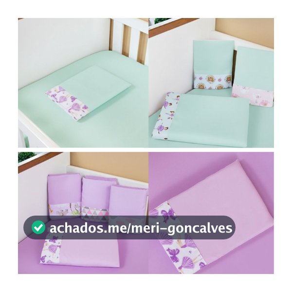 COMBO de 2 jogos Lençol e Fronha Barrado Estampado Berço AMERICANO 02 peças Microfibra