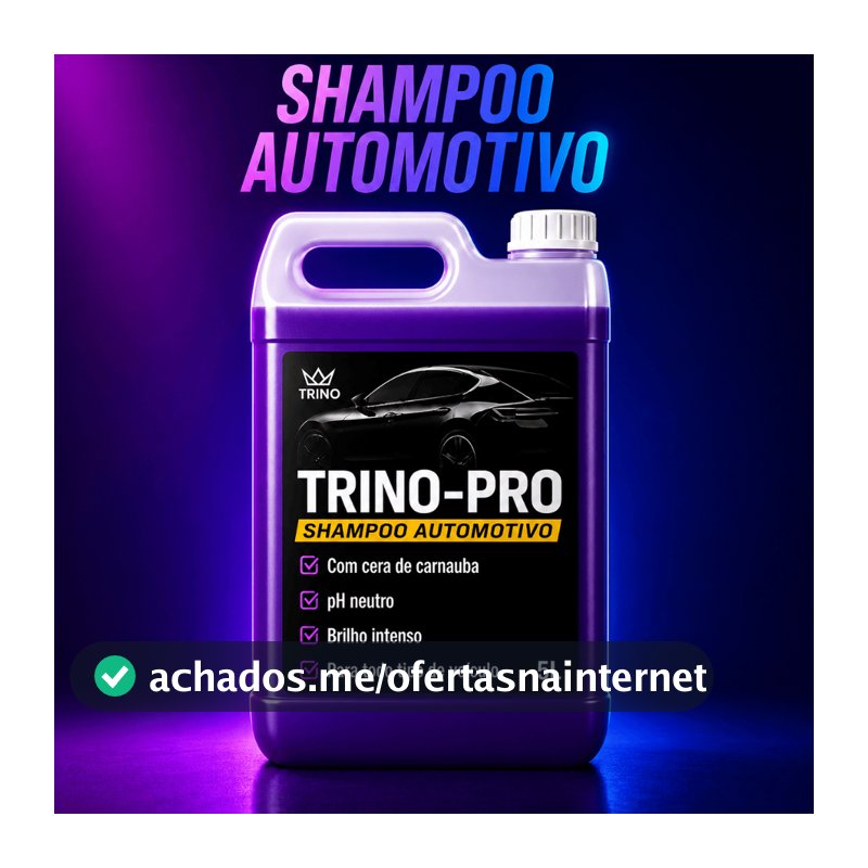 Shampoo com Cera de carnaúba pH Neutro para Lavagem de Carro e Moto Xampu Automotivo