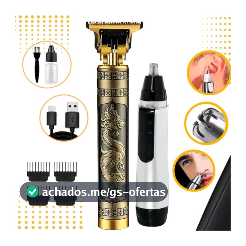 Máquina de Cortar Cabelo Barbeador e Aparador de Pelos | Multifuncional Cuidados Masculinos