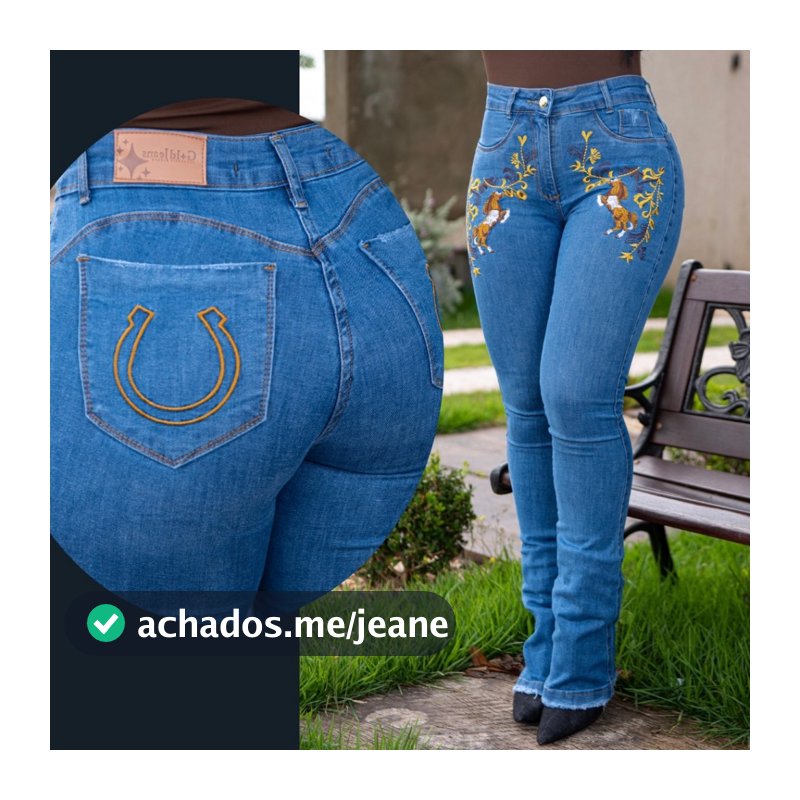 Calça Jeans Feminina Country Flare Boca De Sino Boiadeira Com Elastano Lycra Empina Bumbum
