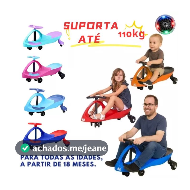 Carrinho Rolimã Infantil Volante 360° Rodas Silenciosas LED Seguro Anti-Volta Menino Menina Oferta