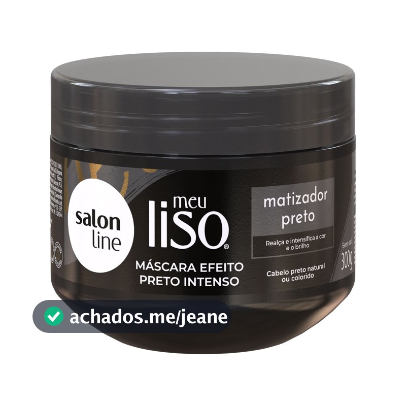Máscara Meu Liso Matizador Preto Salon Line 300g