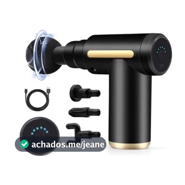 Massageador Elétrico Profissional Muscular Pistola Portátil Massagem Alta Frequência