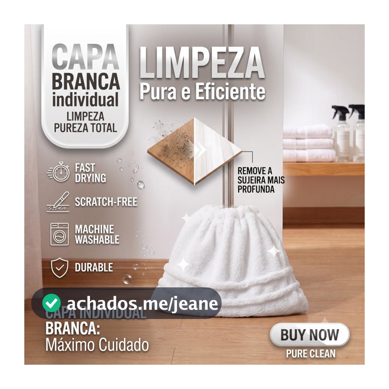 Kit 2 Capa De Vassoura Microfibra Reutilizável Pano Limpeza Lavável Pega Poeira e Pelos - Envio Imediato