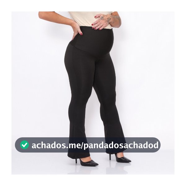 Maternidade Legging Flare Gestante Cós Alto Calça Sustenta Barriga Plus Size