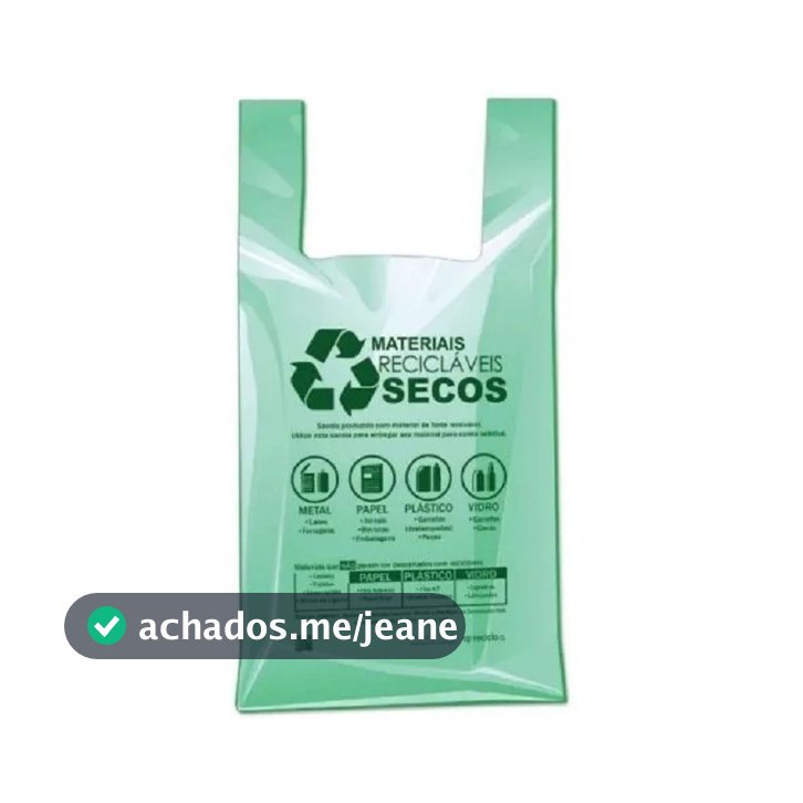 Sacolas Plástica Biodegradáveis 38x50 Verde c/500un
