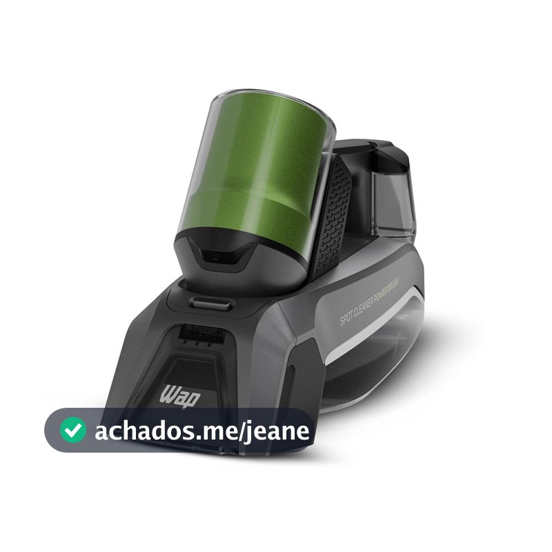 Extratora Portátil Wap Spot Cleaner Power Brush 100W Bivolt Cinza e Verde Pulveriza Esfrega e Aspira