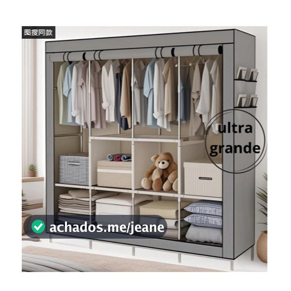 Large Folding Wardrobe, Portable Clothes Rack, Multipurpose Organizer, Wardrobe, Coat Rack, Shoe Rack