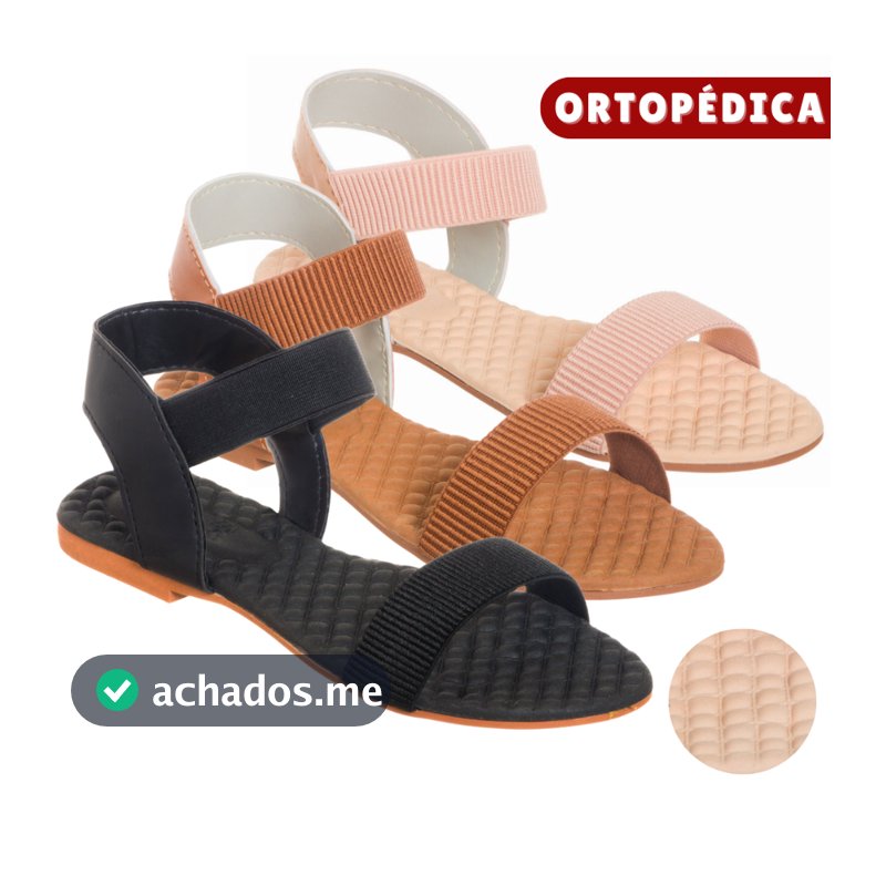 Sandália Feminina Ortopedica Esporao Massageadora Confort Macia