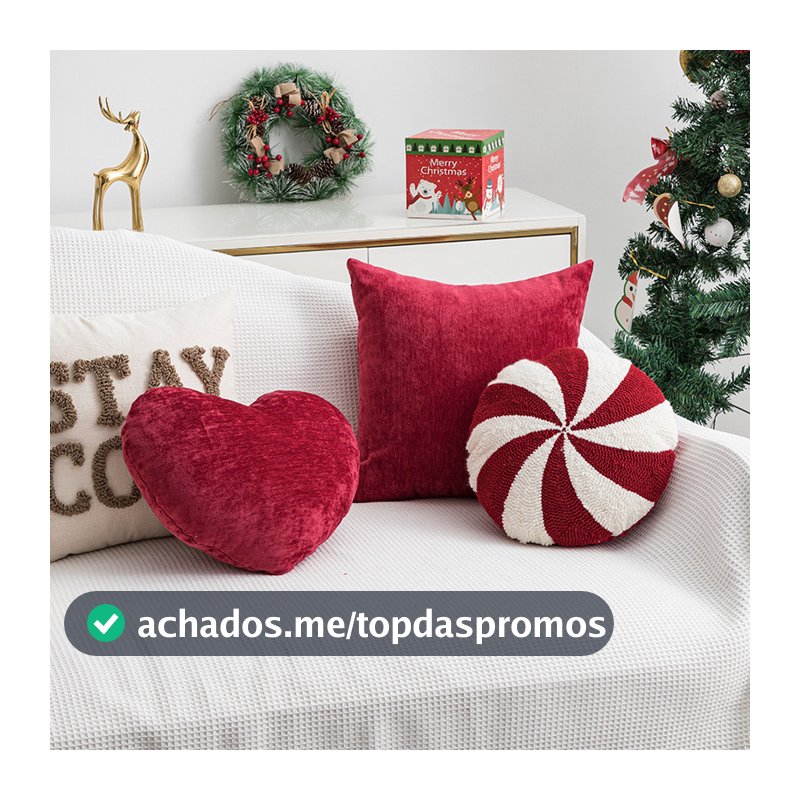 Almofada De Natal Almofadas Ano Novo Decoração Vermelha De Quarto Cabeceira
