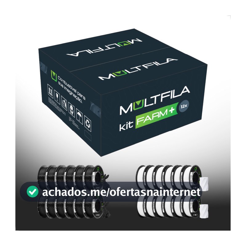 KIT FARM MULTFILA PETG 12KG — BOX COM 12 UNIDADES