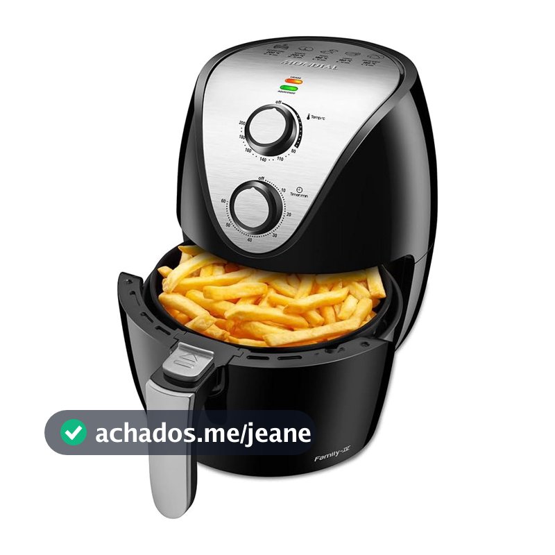 Fritadeira Elétrica Air Fryer Mondial 3,5 Litros Family Sem Óleo AF-30-I