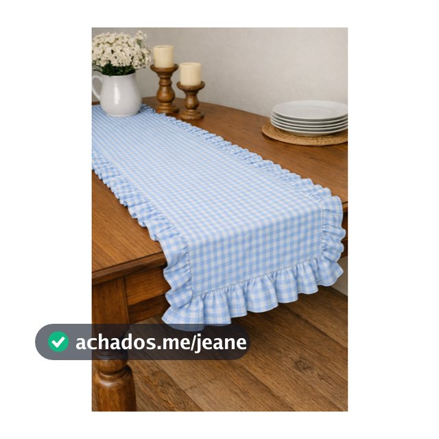 Caminho de Mesa de Babado Algodão Decorativo Clássico