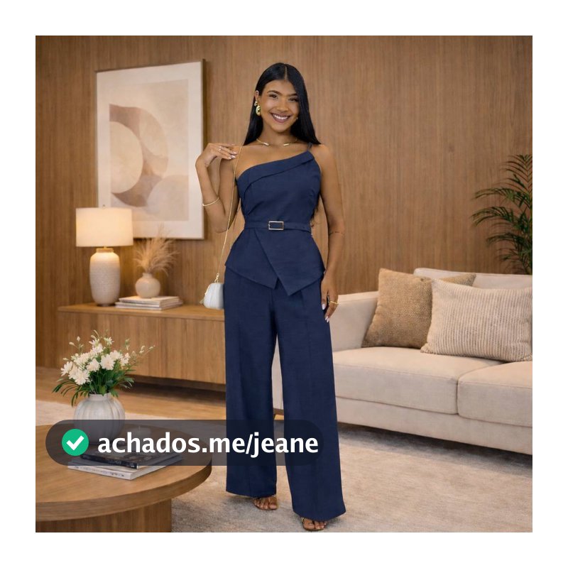 Conjunto Social Mell Mia DIVINE Blusa e Calça PANTALONA Alfaiataria Feminino bom Festas, Eventos e Encontros