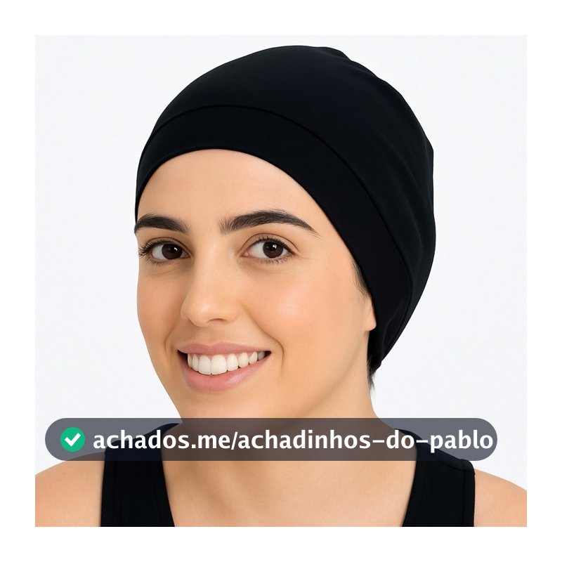 Touca Nero Anti Frizz para Dormir e Alisar o Cabelo Com Faixa Elástica