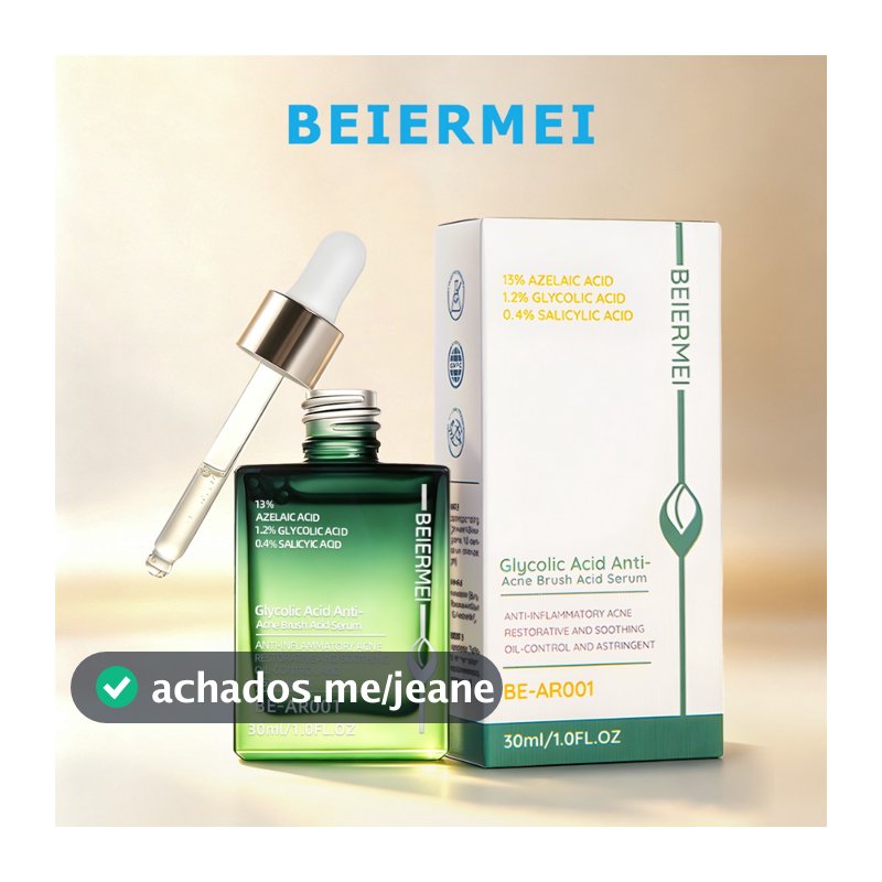 BEIERMEI Sérum Exfoliante Antiacne com Ácido Glicólico Anti-inflamatório para acne Repara e acalma