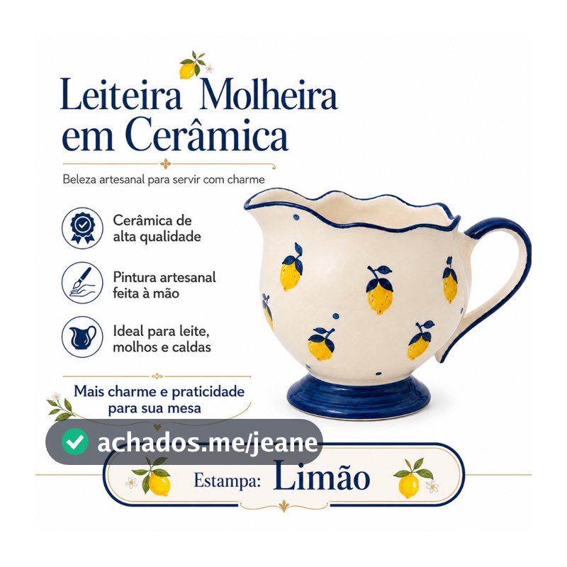 Leiteira Molheira Cerâmica Artesanal Jarra Mesa Molhos E Sopas Caldos Chocolate Quente Café Cozinha.