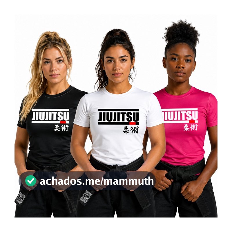 Kit com 3 Camisas Camisetas JIU JITSU BABY LOOK Feminina T-Shirt Academia Treino Luta MMA Esporte Dry Fit Esportivo