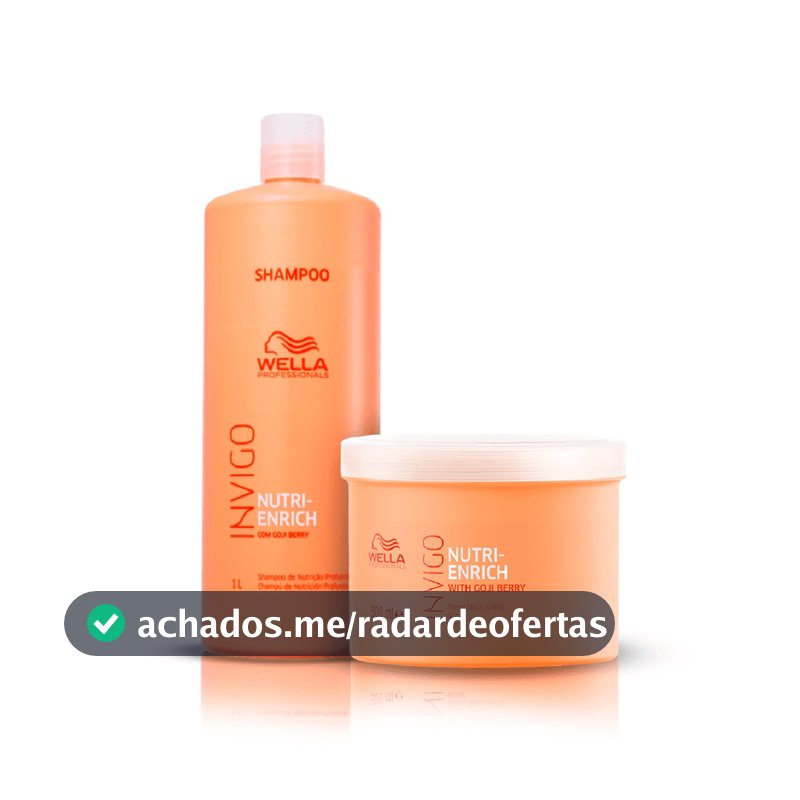 Kit Shampoo 1L e Máscara 500ml Nutri Enrich - Wella