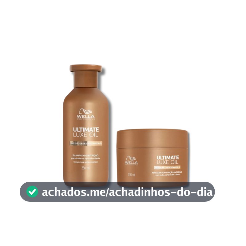 Kit Wella Professionals Ultimate Luxe Oil - Shampoo nutricao 250ml + Mascara 150ml