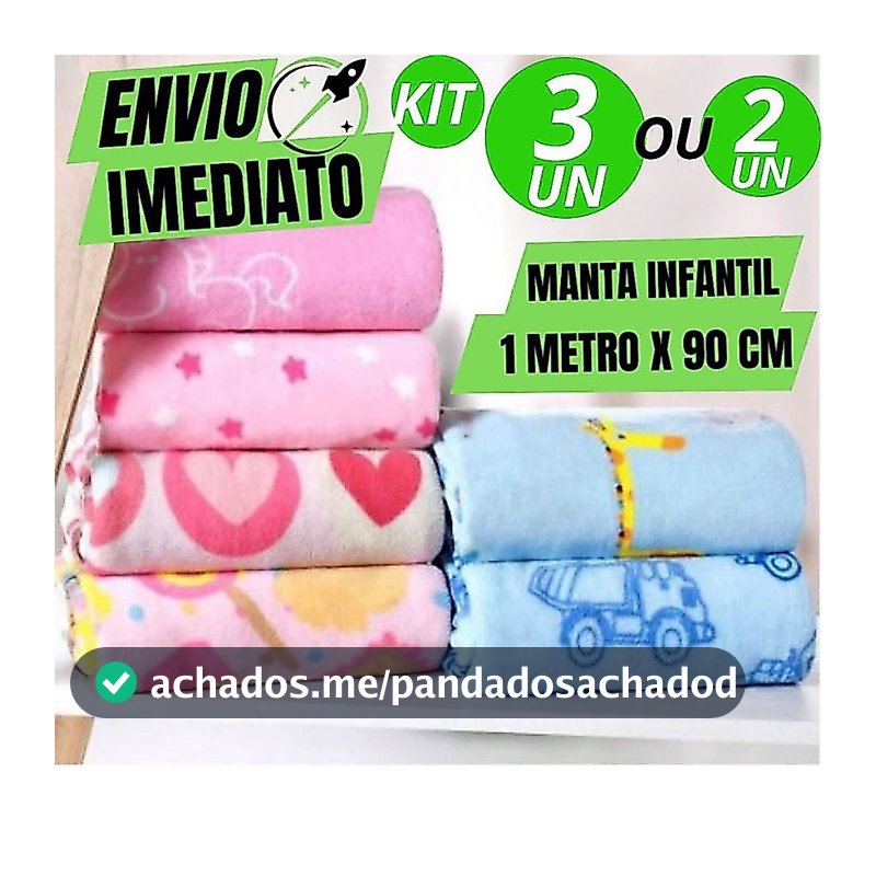 Kit Com 3 2 Manta De bebê Cobertor Do Bebe Mantinha Microfibra Estampada Para Kit Maternidade 1 MT x 90 Cm