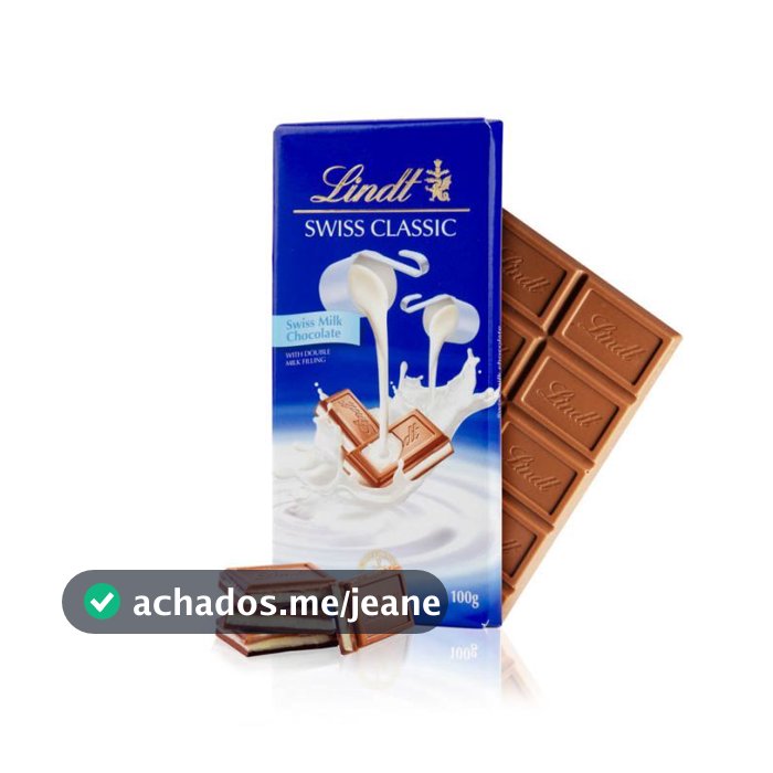 Barra de Chocolate Lindt Swiss Classic Duplo Leite 100g