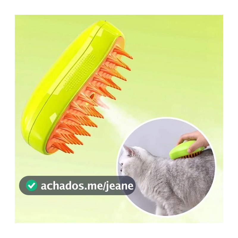 Escova A Vapor Para Gatos Cães 3 Em 1 Escovas Elétricas De Pêlos Pentes De Massagem Animais Estimação Remoção