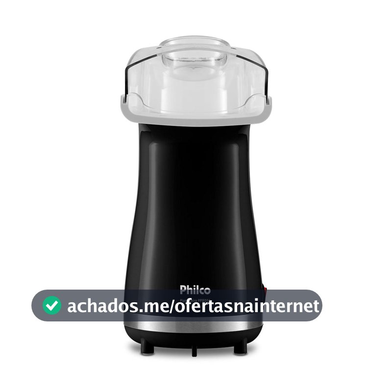 Pipoqueira Elétrica Sem Óleo Philco Preta 1200W PPIE01A