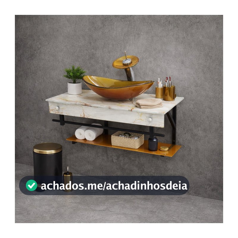 Gabinete De Vidro 60cm Slim Apx Com Cuba Oval Cores Variadas