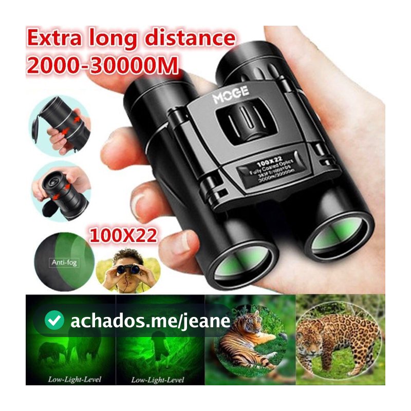 Binoculos HD 3000-30000M binoculos de visao noturna portateis para exteriores com pouca luz