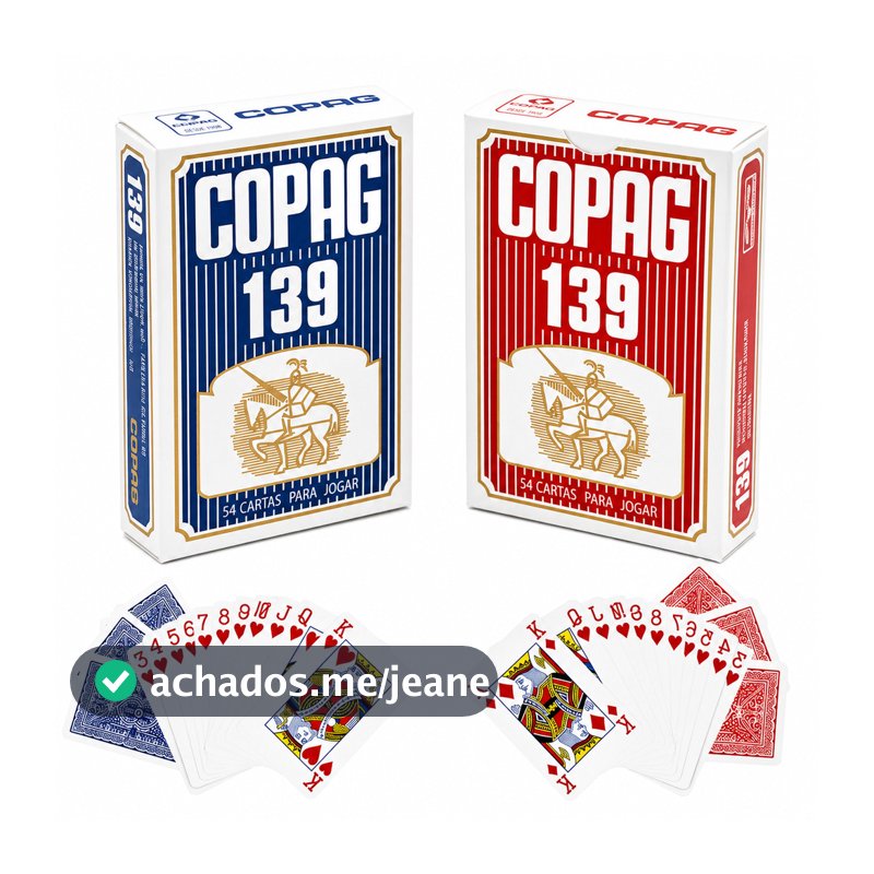 2 Baralhos Copag 139 Azul & Vermelho Generico Naipe Pequeno 54 Cartas Alta Qualidade